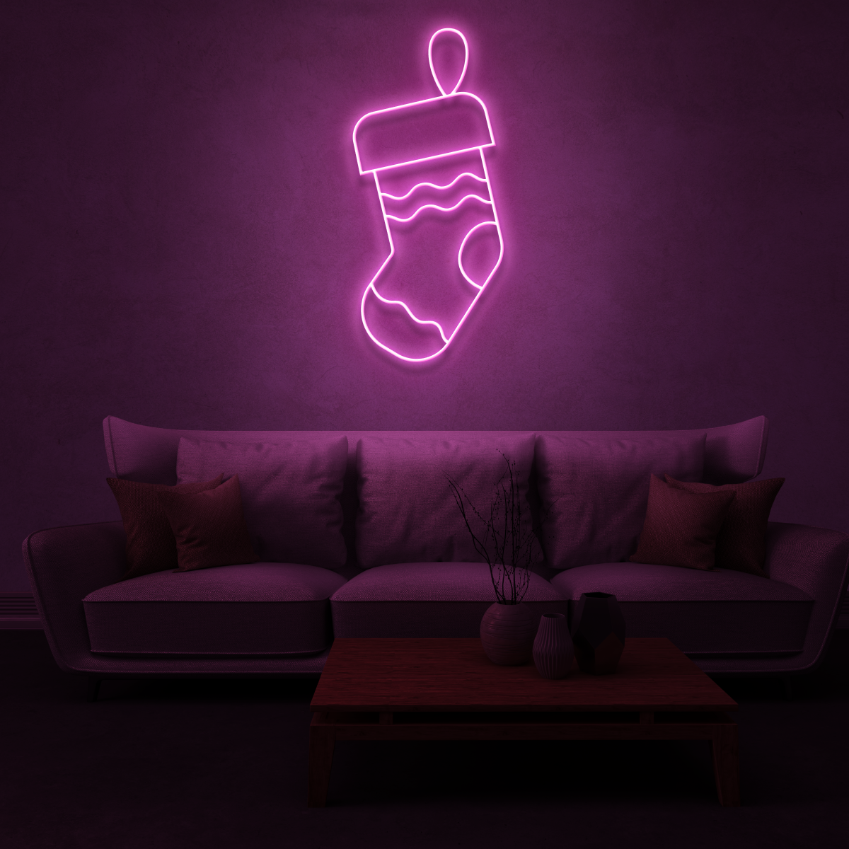 Customisable Christmas Stocking Neon! ๐