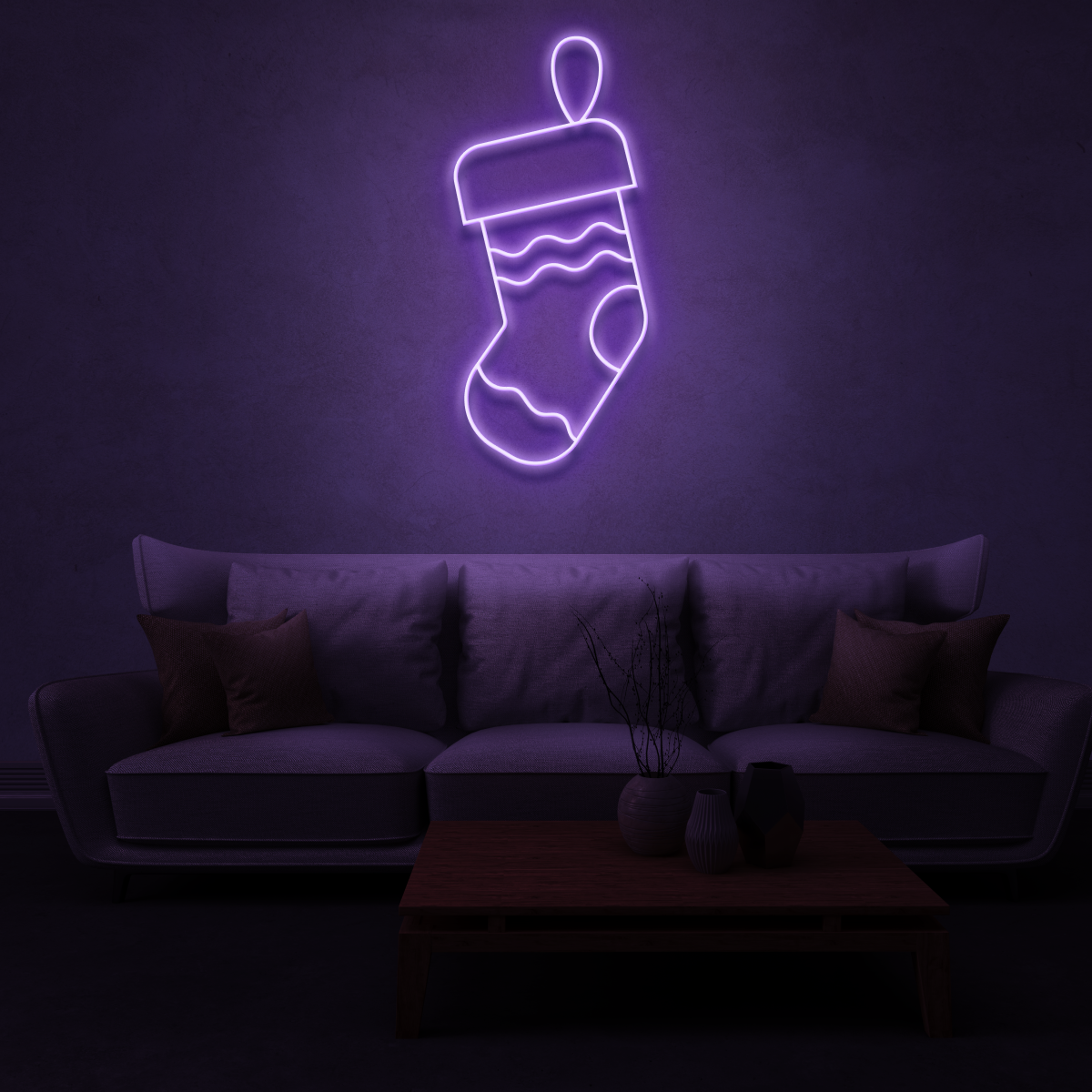 Customisable Christmas Stocking Neon! ๐
